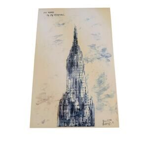 Empire State Building Painting Print Poster Larry Stevens 2006